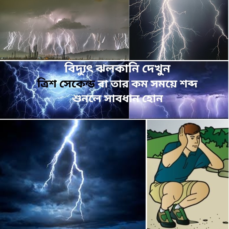 বজ্রপাতের আলোর ঝলকানি ও মৃত্যু ফাঁদঃ সমস্যা ও সমাধান